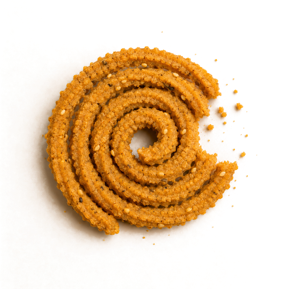 Bhajani chakli being eaten