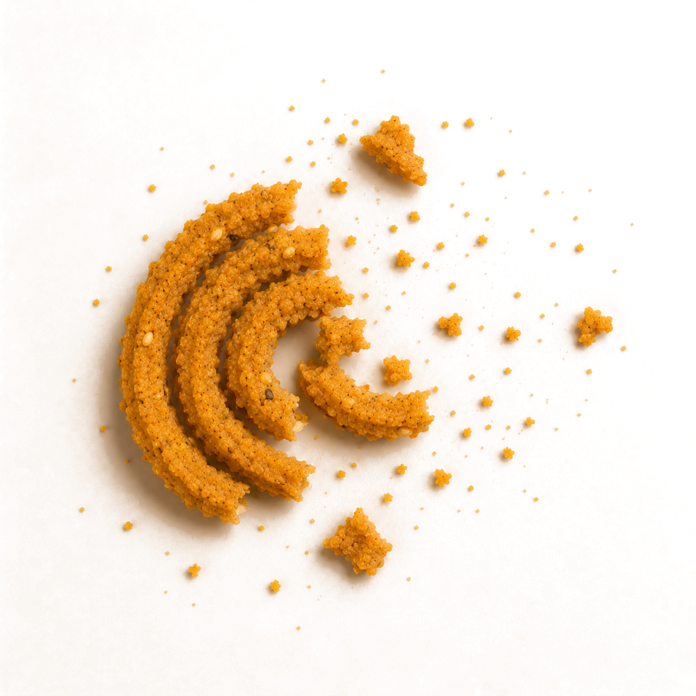 Bhajani chakli being eaten