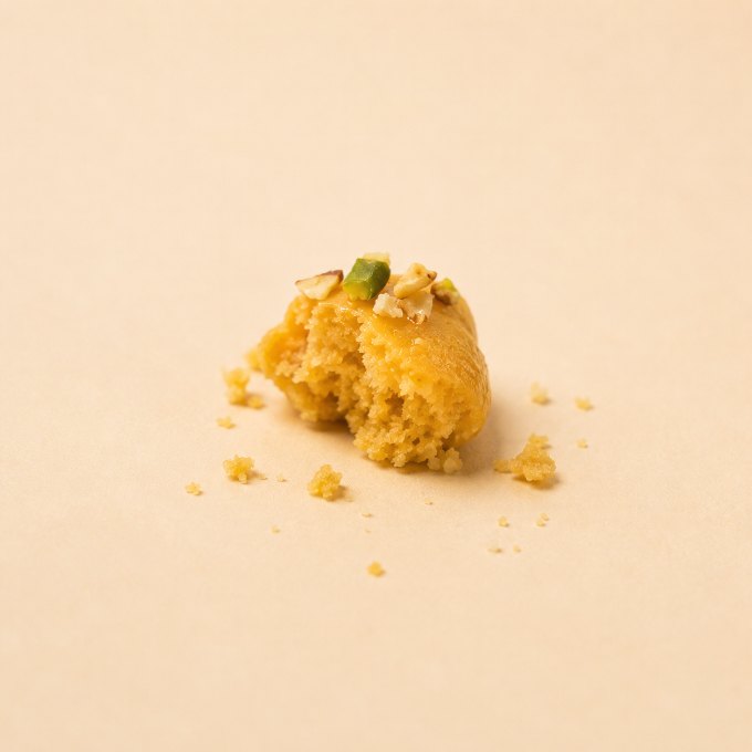 Besan Ladoo being eaten, frame 4