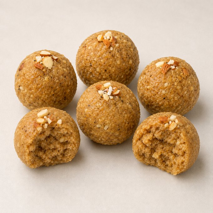 Churma Ladoo being eaten, frame 2