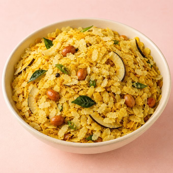 Patal Pohe Chiwada, homemade by Phodni